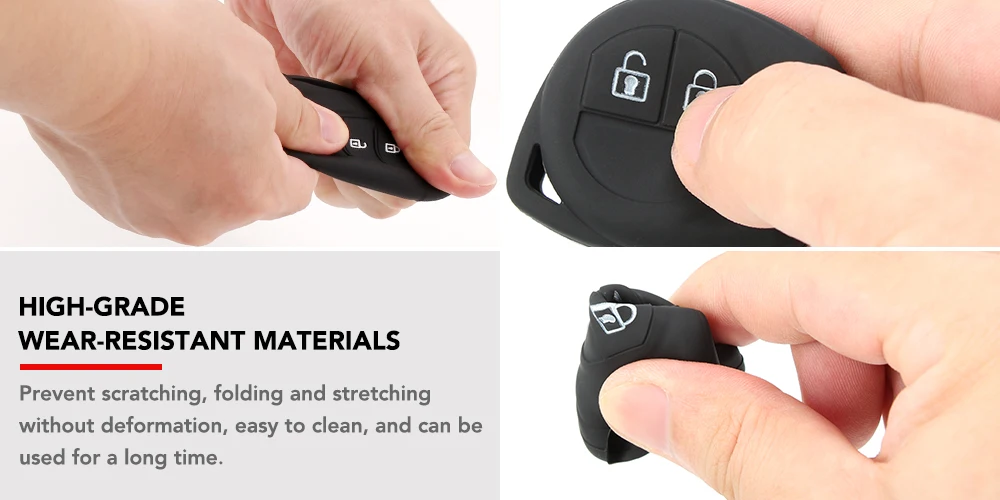 Автомобильные аксессуары 2 кнопки силикагель чехол для ключей от автомобиля контейнер, сумка для Suzuki Vitara Jimny Swift Liana SX4 анти-падение стайлинга автомобилей