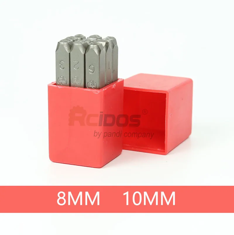 

8/10mm Numbers Stanard Font steel punch stamps,Numbers(0-9) 9pcs/Box