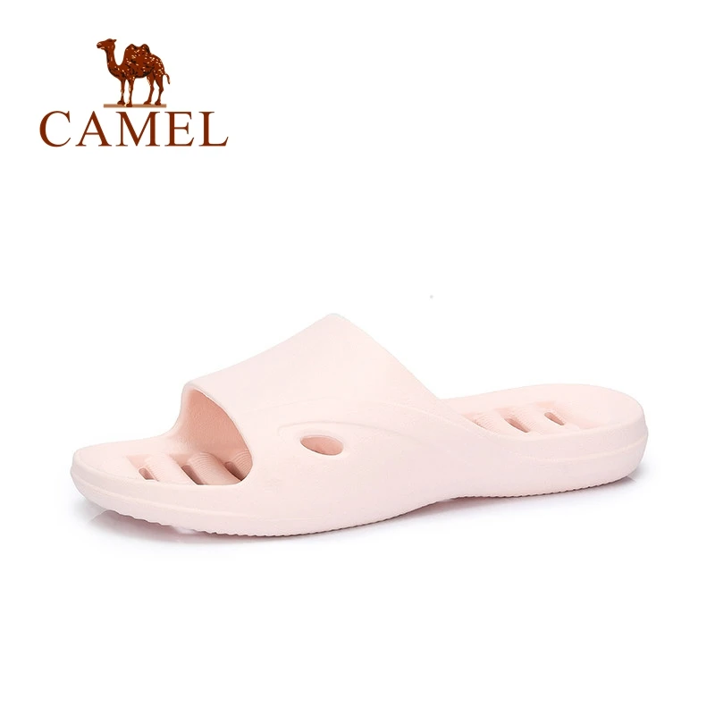 

CAMEL Women Casual Indoor Slippers Basic Bathroom Soft Plastic Flat Home Hallow Slippers Slides Flip Flops Female Shoes New