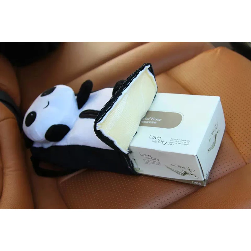 Симпатичная панда автомобильное сиденье задняя коробка для салфеток Салфетка клип сумка для хранения аксессуары для салона автомобиля