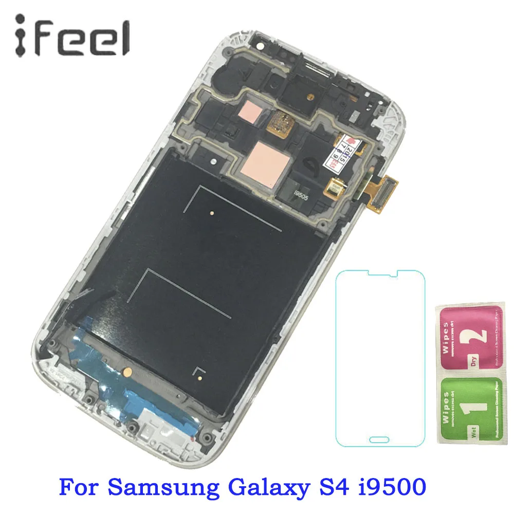 

LCD For Samsung Galaxy SIV S4 i9500 i9505 i9506 Phones LCD Display Touch Screen Digitizer Assembly With Frame Bezel