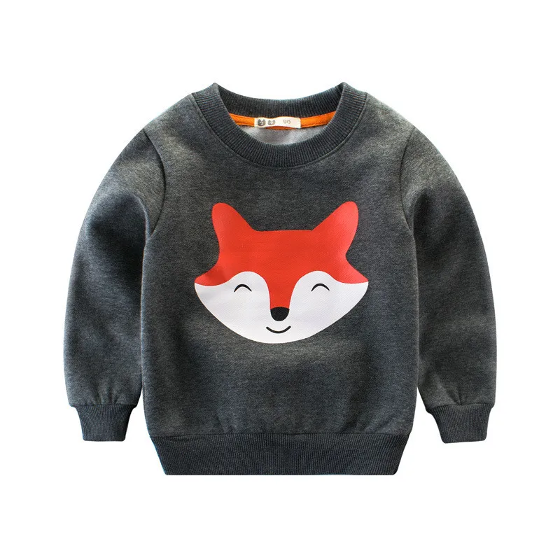 

3-9 Years Baby Boys Fox T-shirt for Boys Clothing Long Sleeve Animal t shirts Cotton full Sleeve Leisure Shirts Penguin Tee