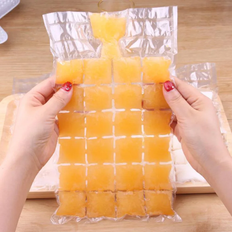 

1Pack(10 pcs) Disposable Ice Frozen Bags Self-Sealing Plastic Ice Cubes Tools Ice Mold Drinking Tools Ice Cream Bag Sandwich