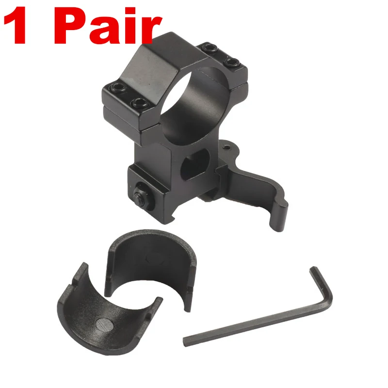 Rifle Scope Mount Ring 2 Pcs 20mm Rail Picatinny 30mm / 25.4mm QD Quick Release Flashlight Laser Pistol