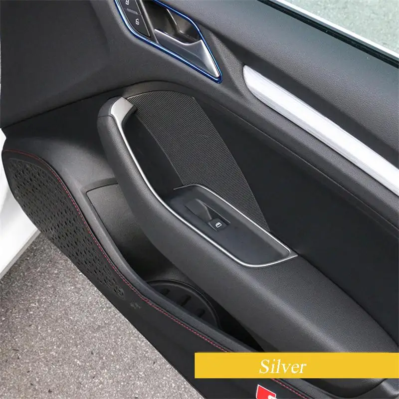 Автомобильный Стайлинг переключатель для автомобильных окон панели внутренние блесток хромированной нержавеющей стали для Audi A3 2013- hatchback sedan автомобильные аксессуары - Название цвета: Silver