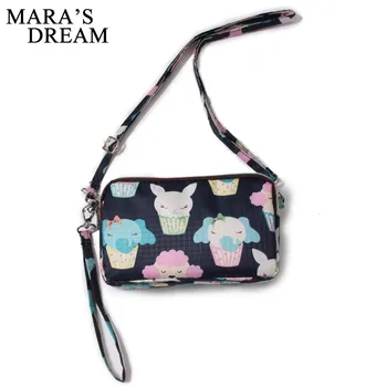 

Mara's Dream 2019 New Messenger Bag Female Mobile Phone Bag Three Zipper Large Capacity Coin Purse Korean Mini Mobile Phone Bag