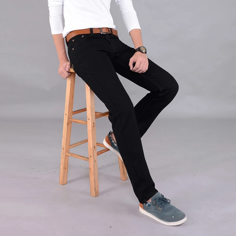 Мужские джинсы модные повседневные мужские джинсовые брюки тонкие брюки хлопковые классические прямые джинсы высокого качества повседневные мужские