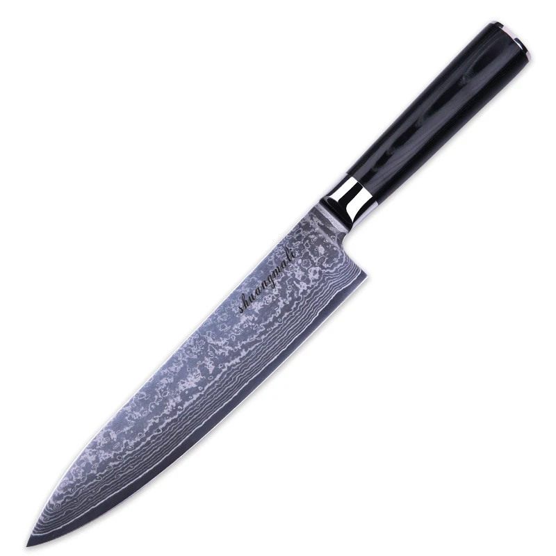 

Professional Chef Knife 8 inch Damascus Knives Kitchen VG10 Steel Knife Danascus Pattern 67 Layers Japanese Knife Micarta Handle
