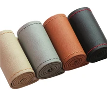 GNUPME – housses universelles pour volant de voiture, en cuir, avec aiguilles et fil, 6 couleurs, pour bricolage, 38 cm