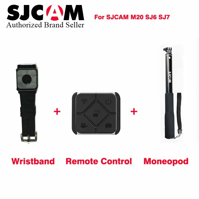En Ligne SJCAM Accessoires Portable Poignet Montre Bracelet + télécommande + Selfie Bâton Monopode pour M20 Sj6 Légende Sj7 Action Sports Caméra