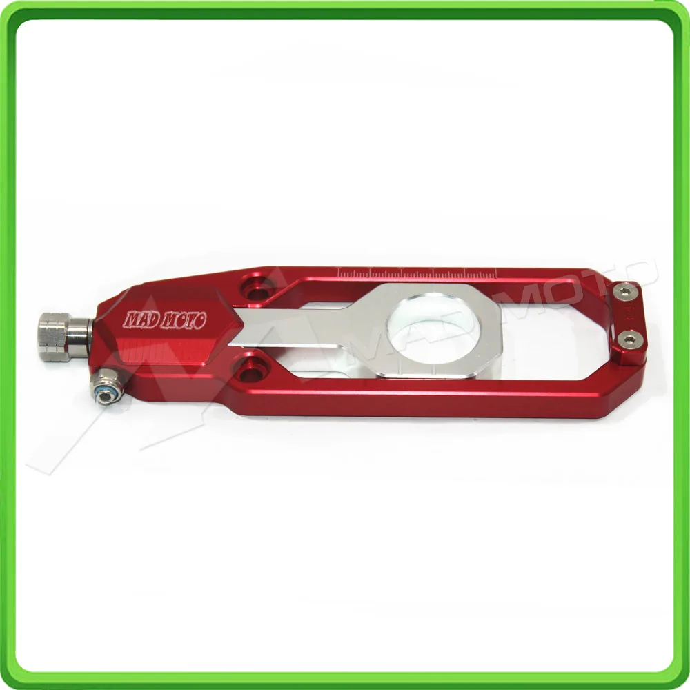 Motorcycle Chain Tensioner Adjuster fit for SUZUKI GSXR600 GSXR750 GSX-R GSXR 600  750 2006 2007 2008 2009 2010 Red & Silver (11)