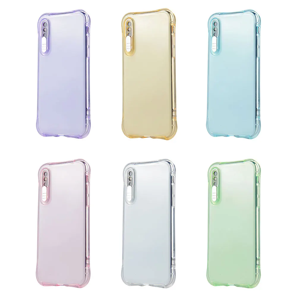 

Business TPU Phone Case For iPhone X XS XR Xs Max Case Plain Transparent Cover Anti-knock Dirt-resistant Cover Glossy TPU Case
