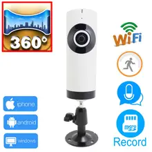 ip camera wifi 720p panoramic 360 panorama cctv security mini wireless ipcam camaras de seguridad Support micro sd card record