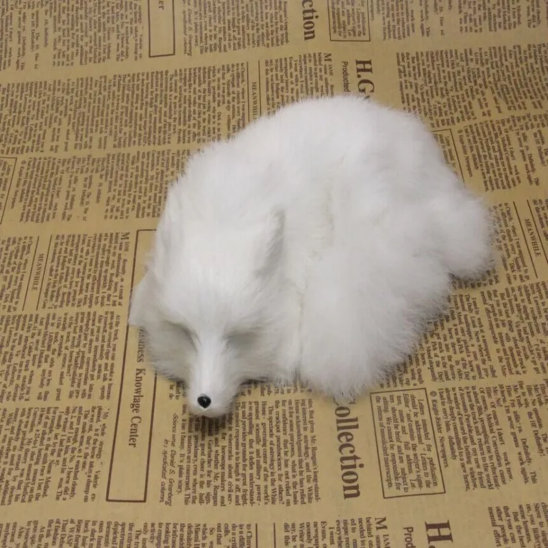 cute simulation fox toy lifelike beautiful sleeping fox doll gift about