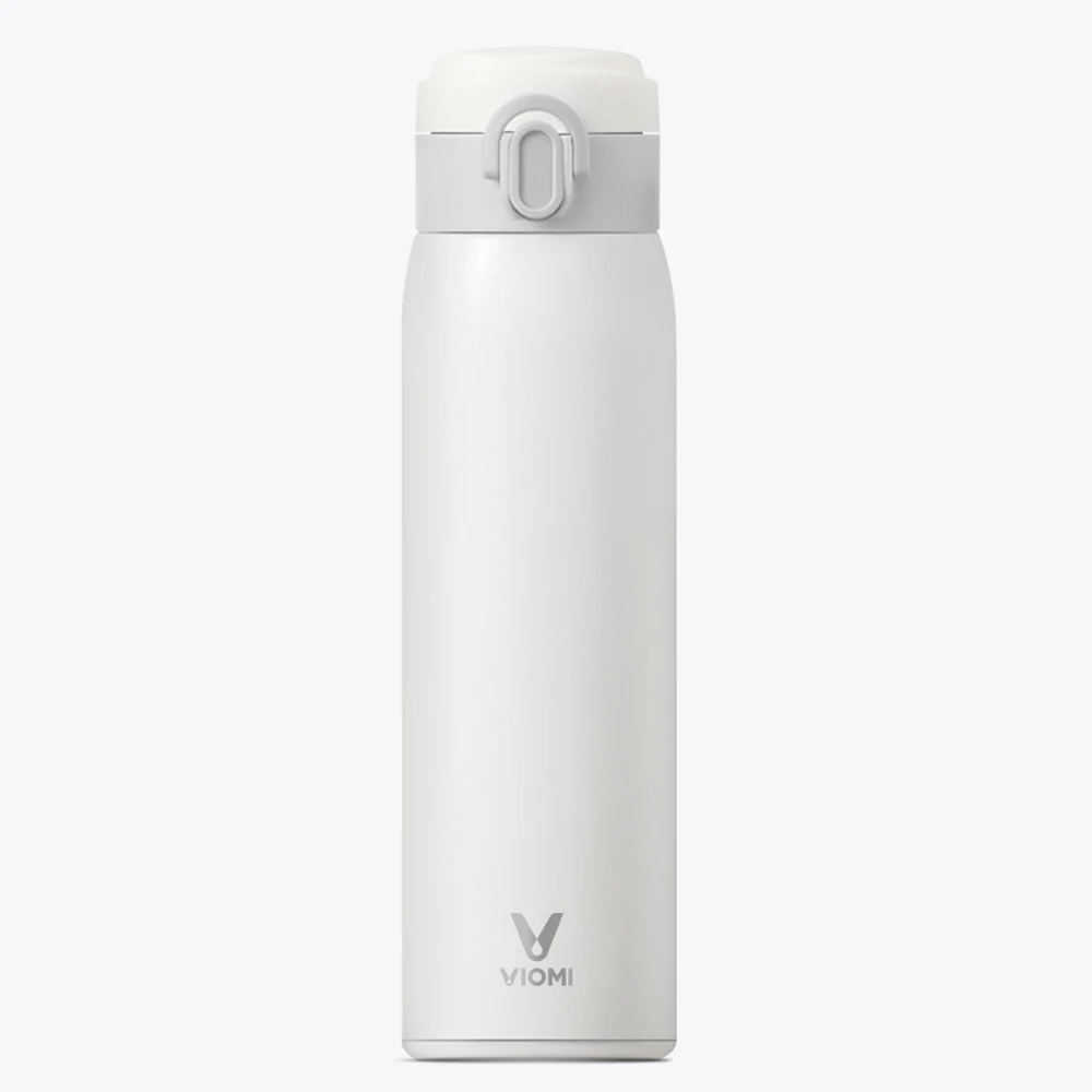 Термос Xiaomi Mijia Viomi 460 мл, Термокружка Из нержавеющей стали с вакуумной изоляцией, Герметичная Бутылка Для Воды, 24 часа, одна рука на - Цвет: White