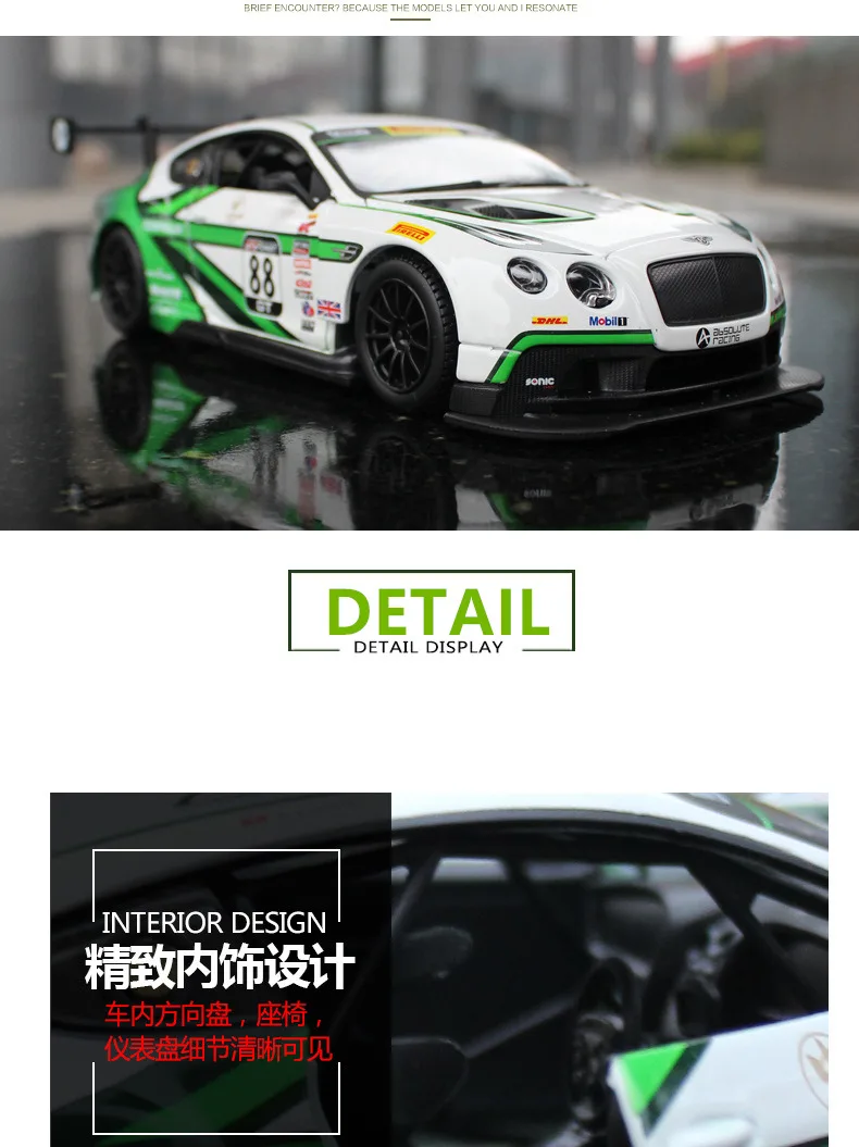 Bburago 1:24 Bentley Континентальный GT3 моделирование сплава Модель автомобиля ремесла украшения коллекция игрушка инструменты подарок