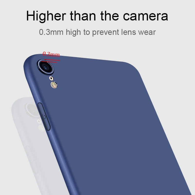 VVKing For iphone XR Case Silicone TPU Soft Simple Shell For Apple XR Cover Ultra Thin Plain XR Candy Color Matte Cases Coque