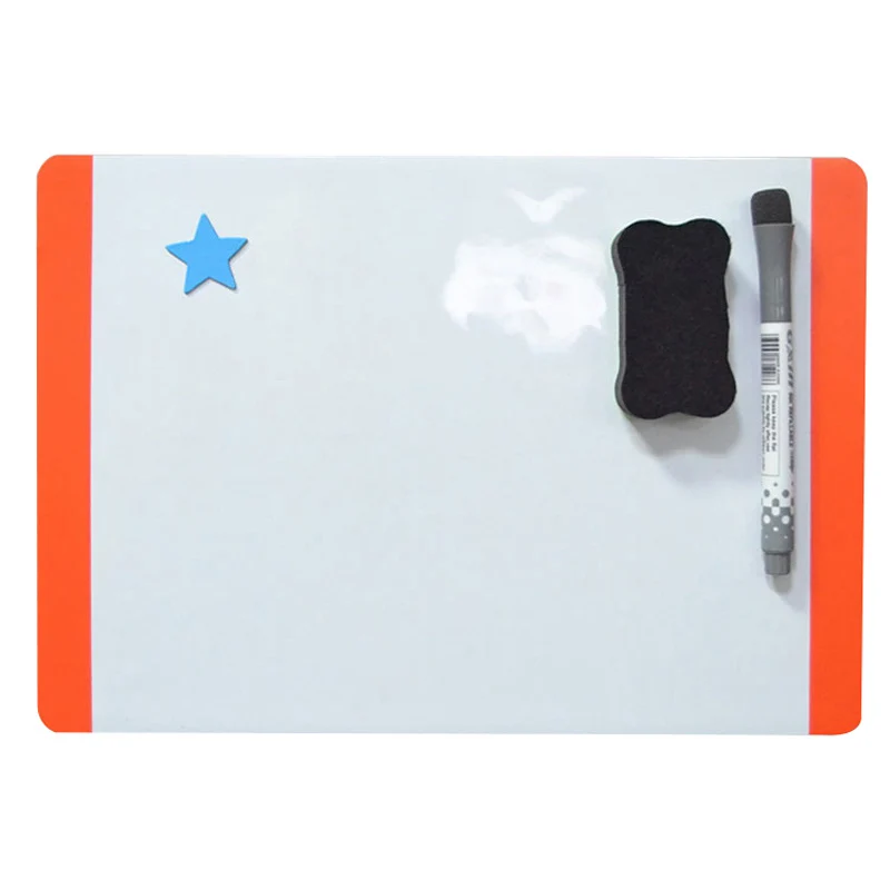 High Magnetic Board Whiteboard A4 21x30cm PVC Gift For Drawing Message Fridge Refrigerator UEJ - Цвет: Wide edge