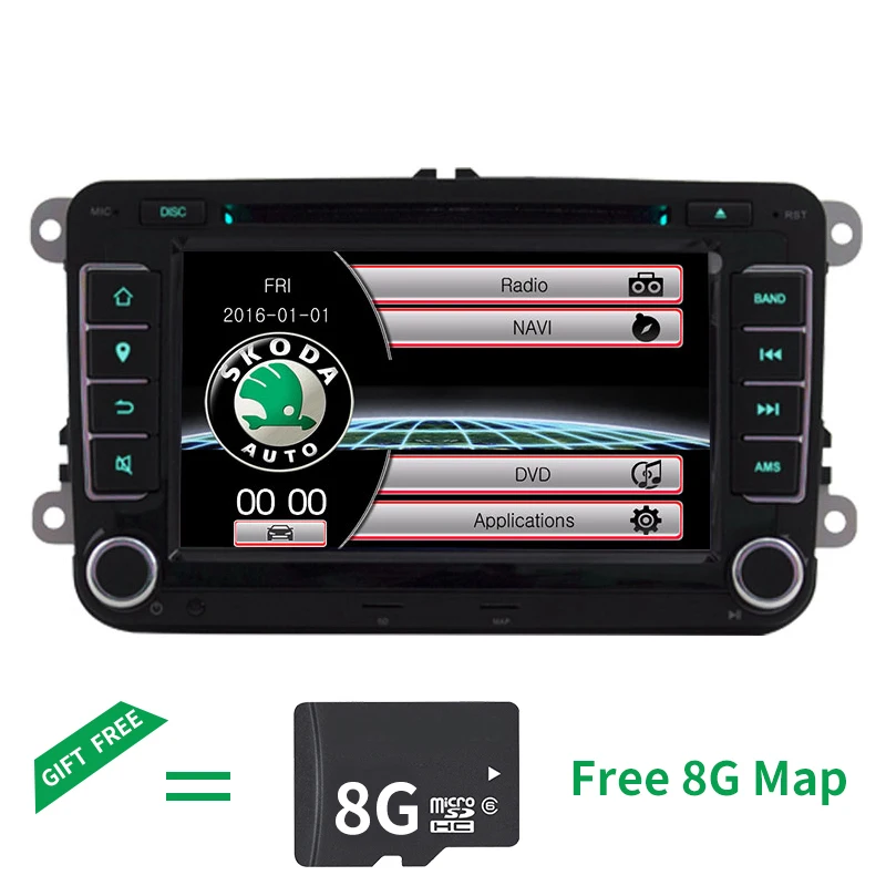 Бесплатная доставка 7 &quot2 Din автомобильный DVD GPS плеер для VW Seat Skoda Fabia Roomster Superb Octavia
