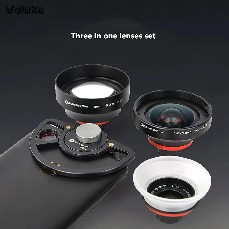 

CC series Mobile wide-angle portrait Macro lens set General Mobile professional photography Three in one lenses set CD50 T11