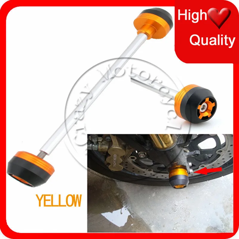 Пригодный Для Honda Vfr1200f 2010 2012 Передний Мост Вилка Краш ползунки Cap Желтый Мотоцикл