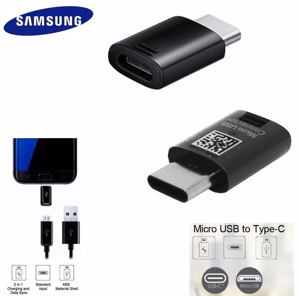 

Original TYPE-C Adapter, Micro USB TO USB-C Connector Converter For Galaxy S8/S8+ s9/s9+ A5 A3 2017 NOTE 8 For xiaomi For huawei