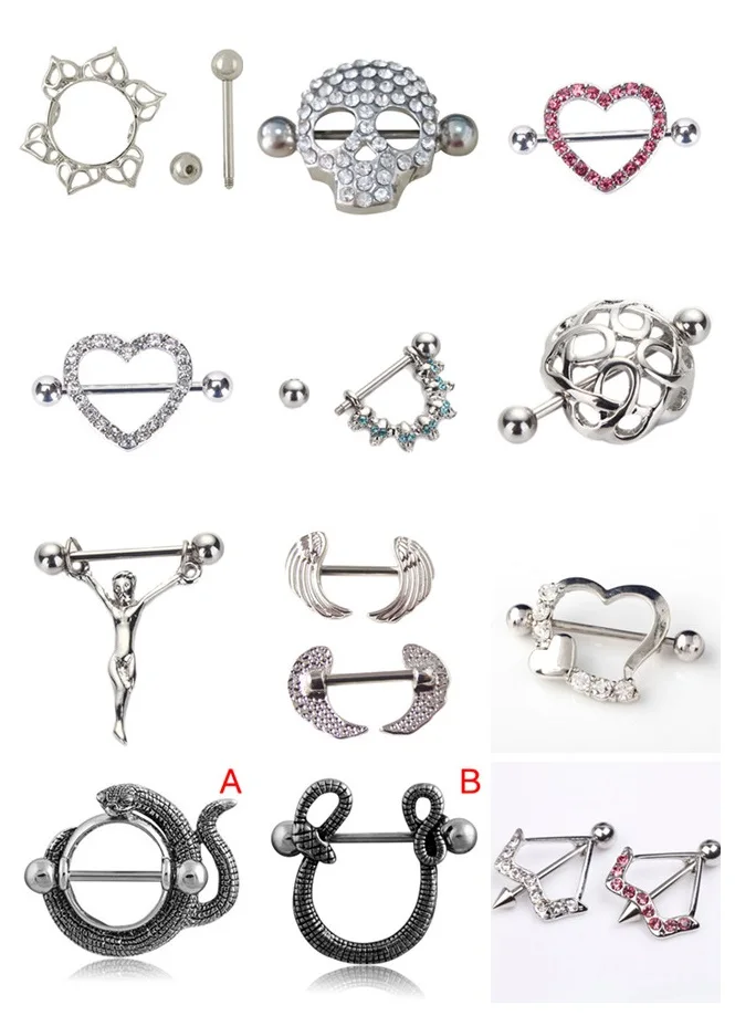 Hot Sale Woman Sexy Nipple Ring Fashion Piercing Clip On Nipple Rings Jewelry Gift For Girls Party Decor