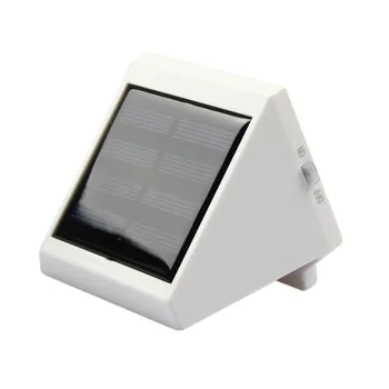

4LEDs High Bright outdoor solar garden light light-control Solar led wall lamp Fence decoration White/green/red free shipping