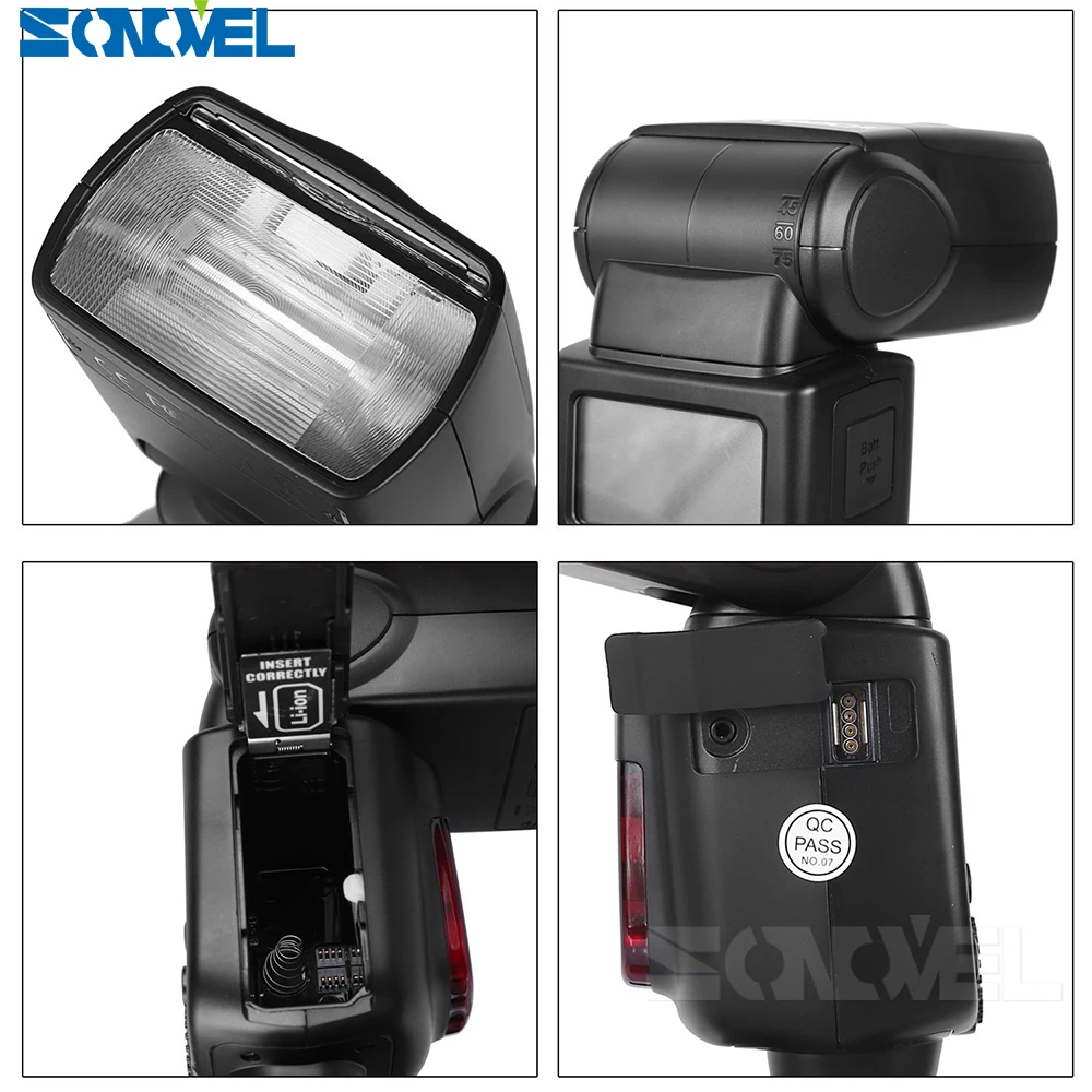Вссветильник Godox V860II N i TTL 1/8000S HSS Master Slave GN60 2 4G Беспроводная литий ионная батарея