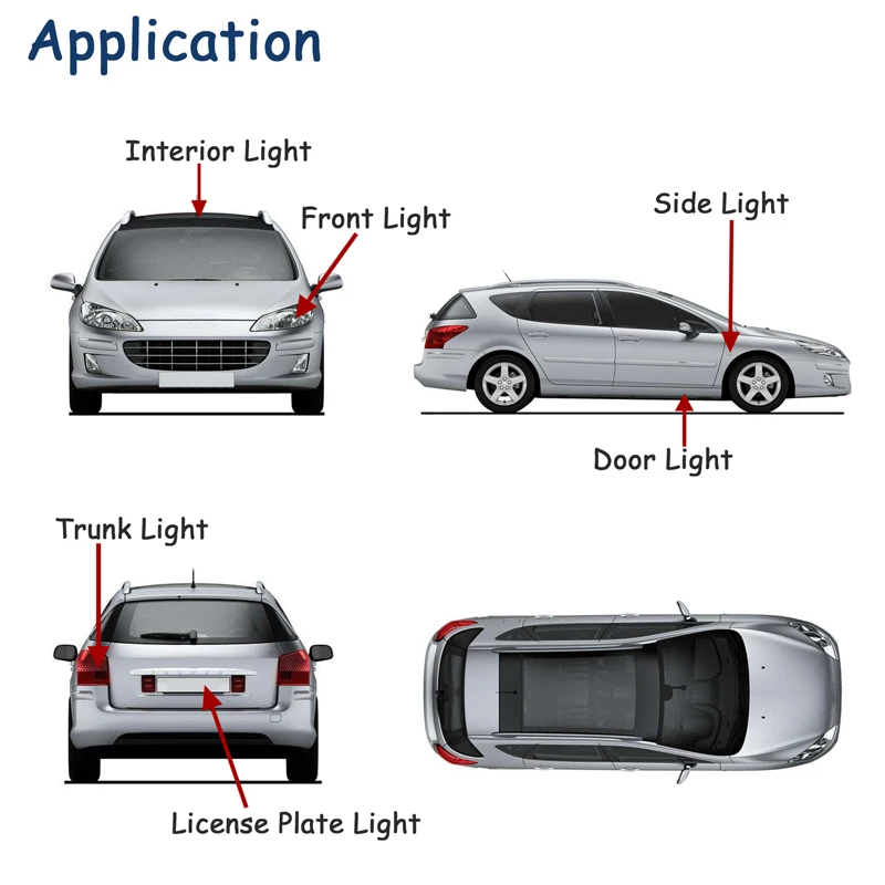 For BMW X5 X3 X6 E46 E39 E38 E90 E60 E36 F30 F30 E34 F10 F20 E92 E38 E91 E53 E87 M M3 T15 LED Canbus Backup Reverse Signal Light