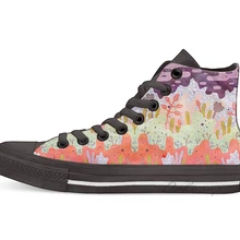 Новинка; дизайнерская парусиновая обувь с высоким берцем; повседневная обувь на плоской подошве; Прямая