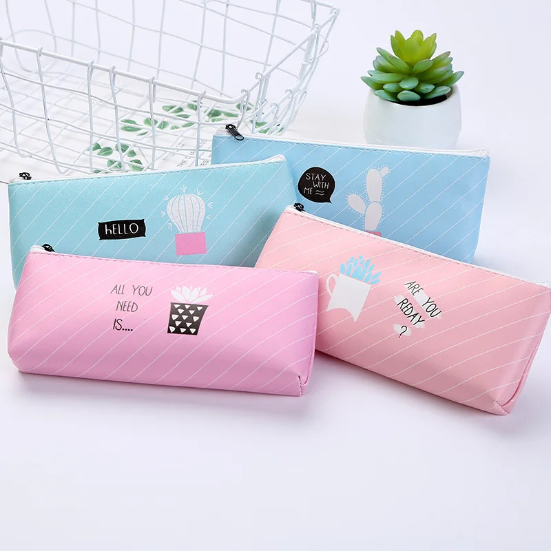 

Learning Stationery Simple Creative Cactus Pencil Case Pu Pencil Case Pencil Bag