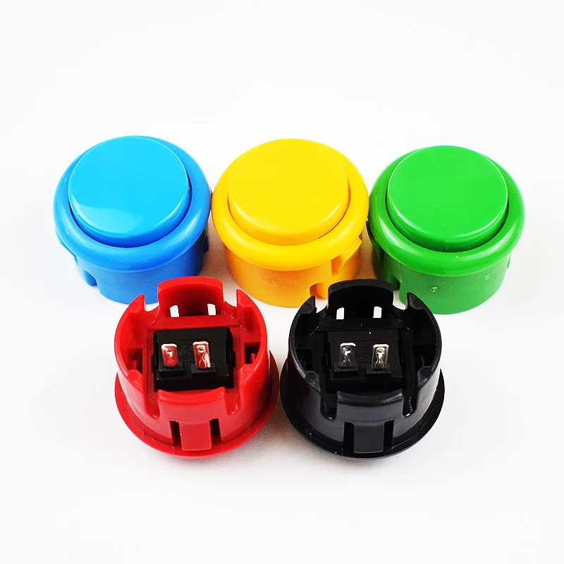 

10pcs 30mm Arcade Button Built-in Micro Switch Perfect Replace Jamma Game Long Switch Multi-color wholesale