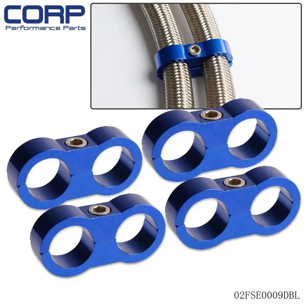Free Shipping 4pcs AN 10 AN10 19MM Braided Hose Separator Clamp Fitting
