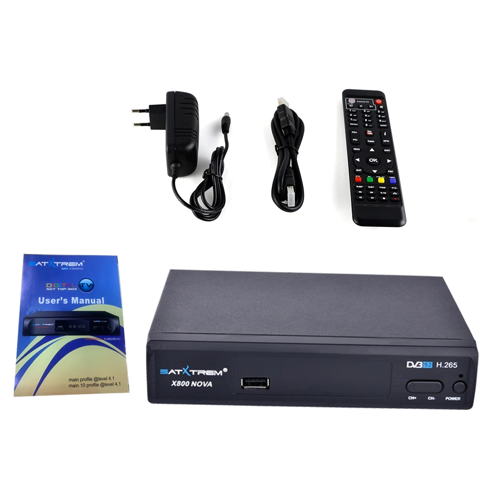 Ali3521 Chips SATXTREM X800 NOVA Satellite TV Receiver H.265 1080P HD DVB-S2 Support 1 Year 5 lines Cccam pk V8 NOVA Ali3521 Chips SATXTREM X800 NOVA Satellite TV Receiver H.265 1080P HD DVB-S2 Support 1 Year 5 lines Cccam pk V8 NOVA