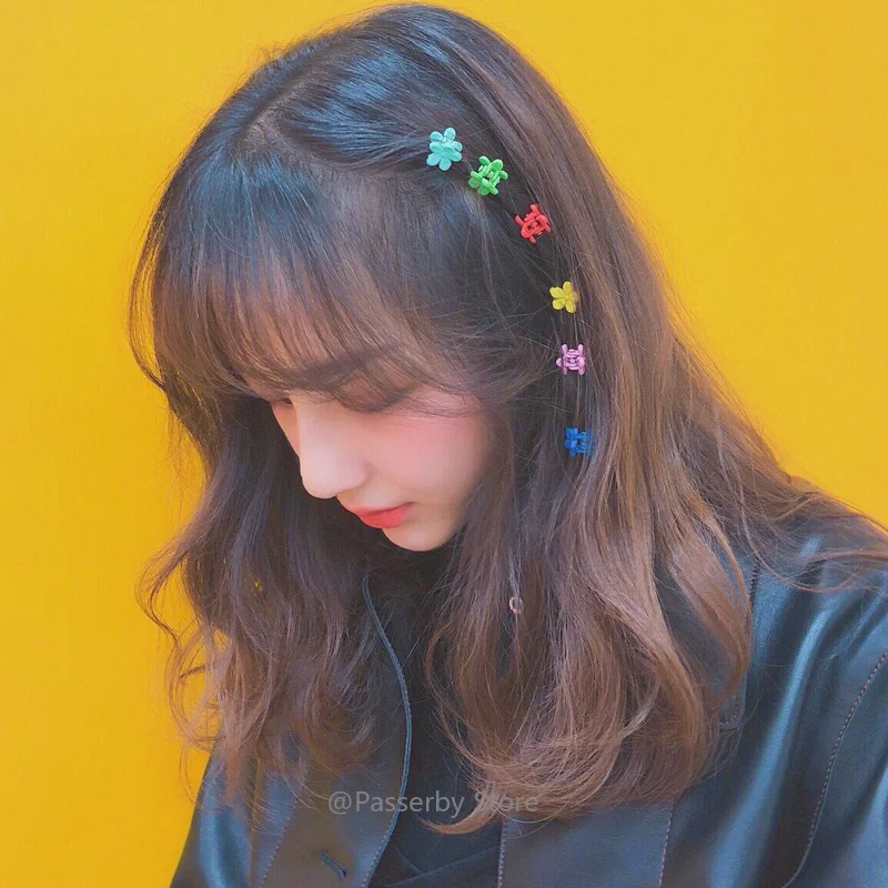 

Korean Style Headwear Colorful Flower Floral Shape Little Hair Claws Hairpins Hair Accessories for Women for Girls