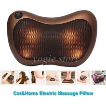 Electronic Massage Pillow for Car Home Electric Full Body Massager Cushion Neck Legs Shiatsu Massage Pillow Relax Health Care