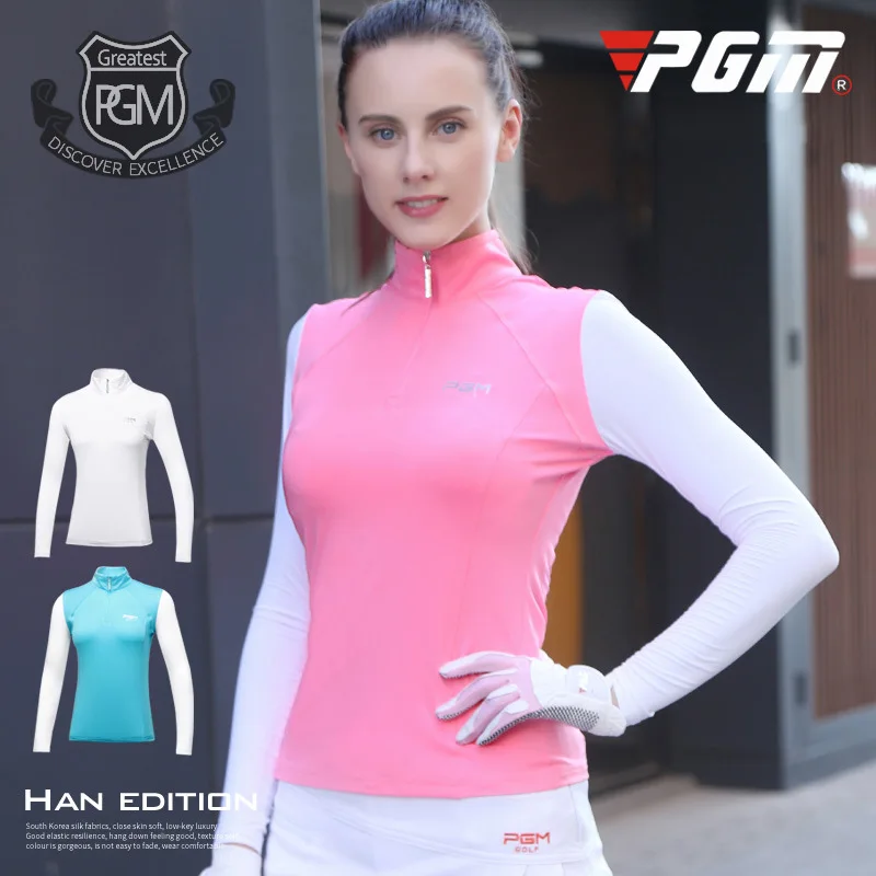 2018 جديد PGM المرأة الغولف تي شيرت الغولف ملابس السيدات طويلة الأكمام قمم الصيف T قميص تنفس الراحة t قميص حجم S-XL
