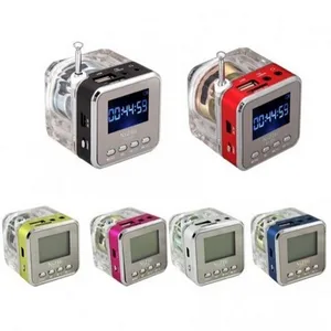 Portable Nizhi TT028 Subwoofer LED Crystal Display Mini Music MP3 Player Loud Speaker Speakers FM SD TF Card