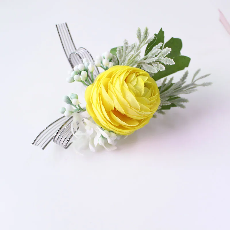 wedding boutonniere Wrist Corsage Bracelet  (50)