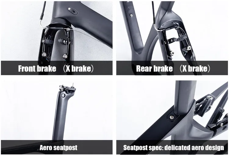 Top 2017-2018 China X brake PF30 BB Aero UD black carbon carbon fiber road bike frame XXS / XS / S / M / L with brake caliper free 10 Top 2017-2018 China X brake PF30 BB Aero UD black carbon carbon fiber road bike frame XXS / XS / S / M / L with brake caliper free 10
