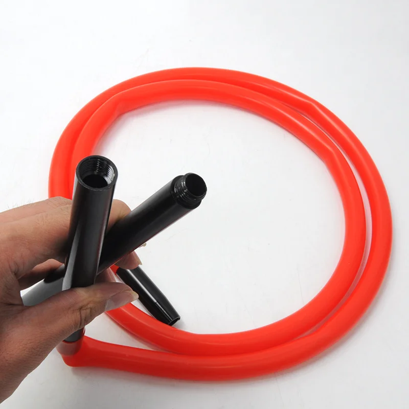 1.8m Length Hookah Hose Aluminum Handle Stem With 1.5m Silicone Hose Shisha Pipe Smoking Straw