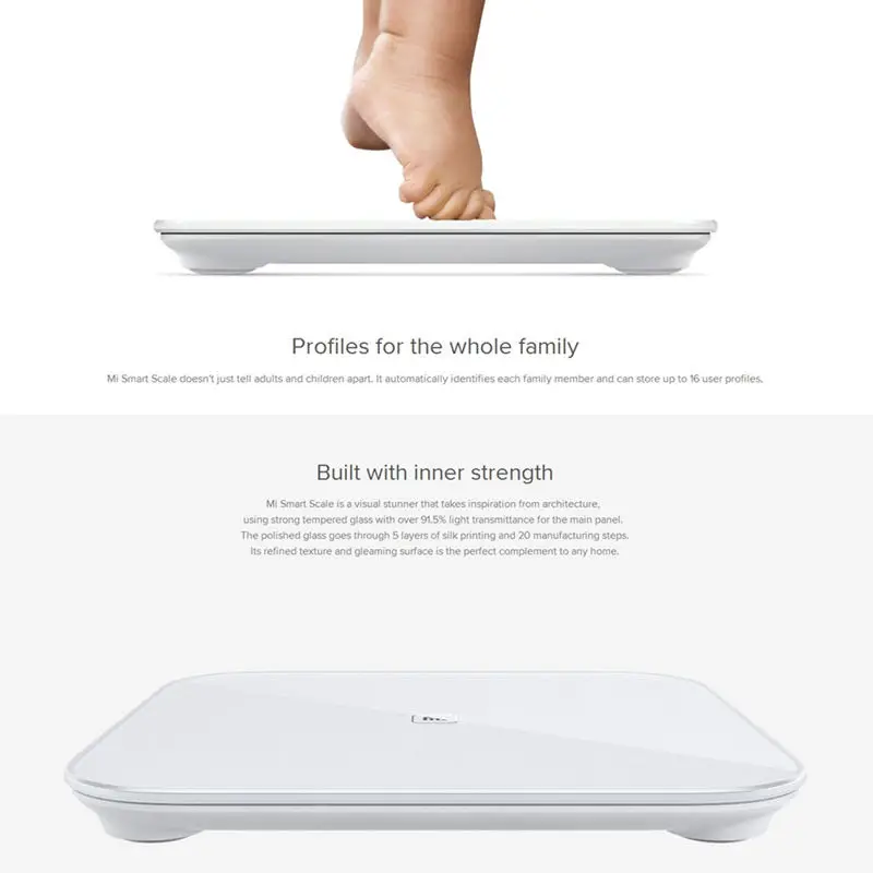Оригинальные весы Xiaomi Mi Smart Health с поддержкой Android 4 iOS 7 0 электронные выше Bluetooth