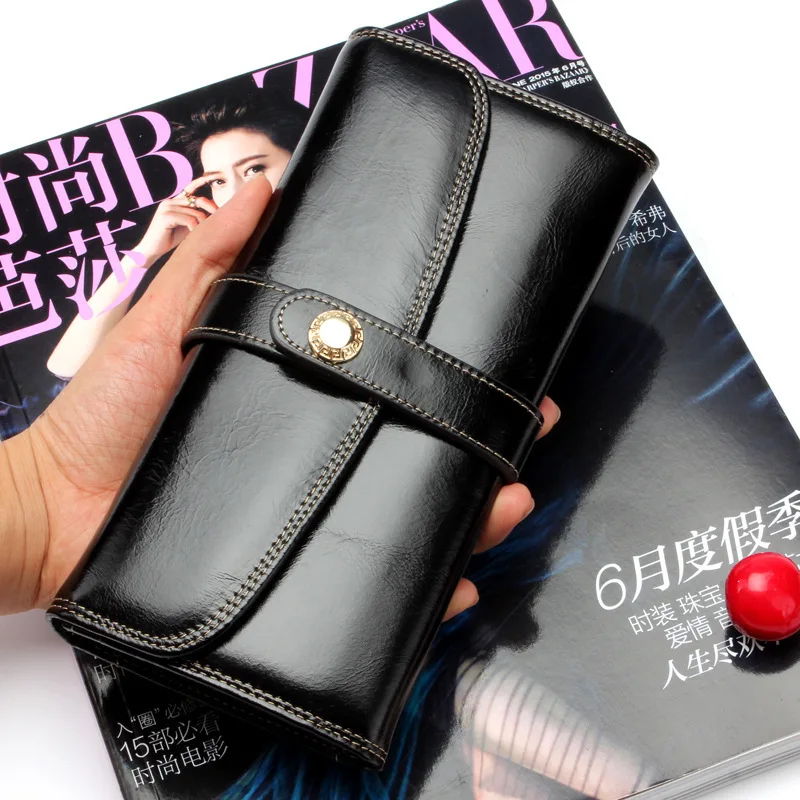 Кошелек из натуральной кожи Женский длинный на молнии|brand purse|purse brandlong clutch |