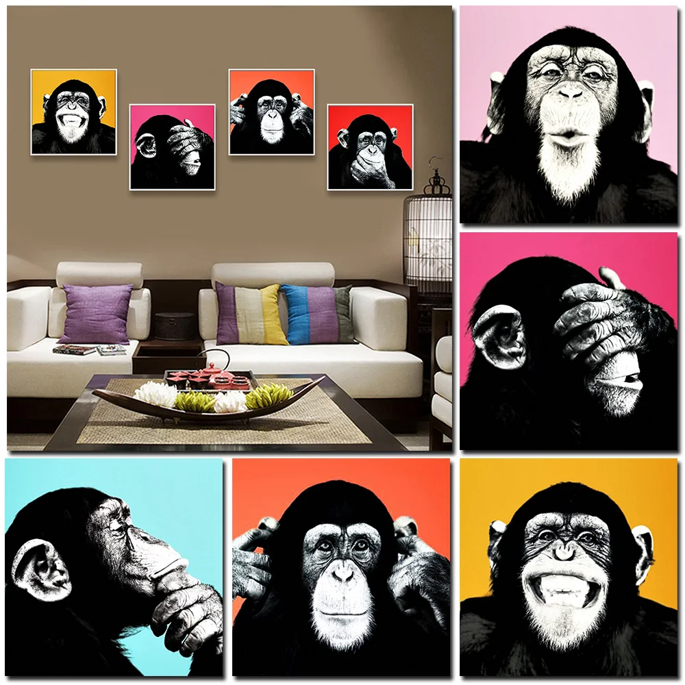 

Unframed Modern Abstract Oil Painting Handpainted Canvas Painting Home Decoration For Wall Art Picture Orangutan