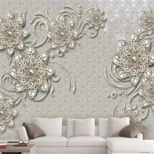 Beibehang пользовательские обои 3d европейский стиль гостиной ювелирные изделия цветы ТВ фон обои Papel де parede 3d фрески