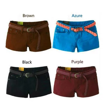 

Shorts Jeans Summer Slim Fit Sweet Color Short Pants Plus Size XXXL Short Jeans Pants Women Shorts Jeans