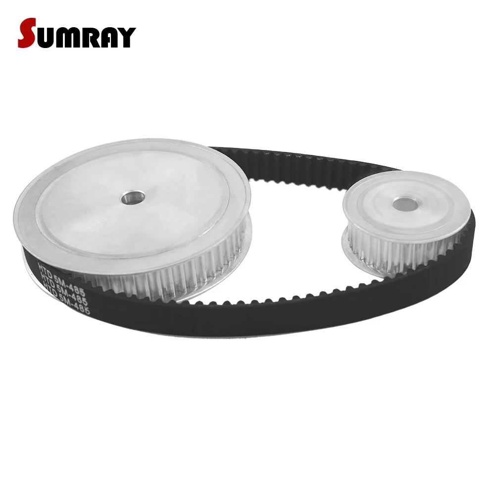 5M HTD5M 60T 12T Belt Width 20mm Timing Pulley Belt set kit Reduction Ratio 5:1