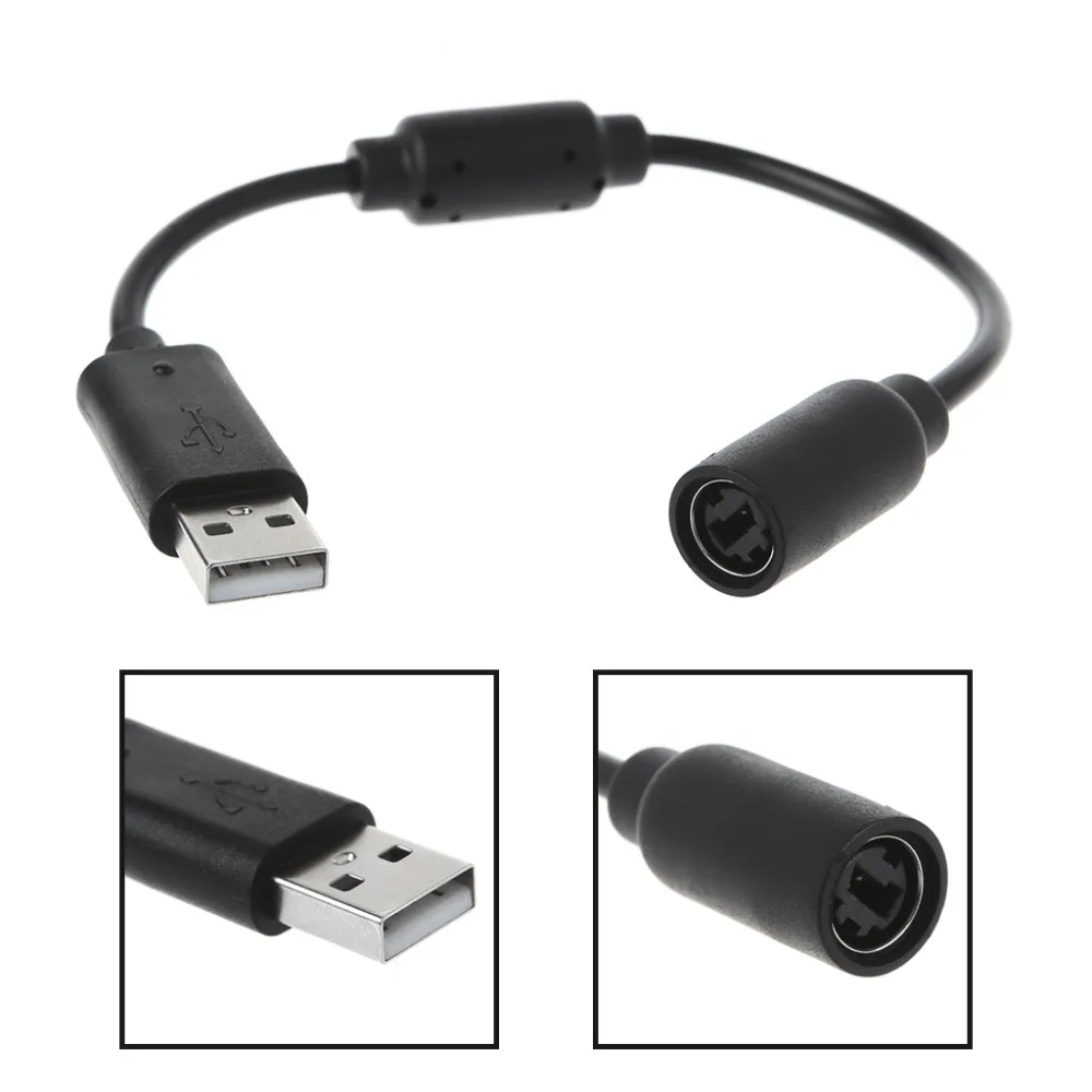 

USB Breakaway Cable Adapter Cord Replacement For Xbox 360 Wired Game Controller