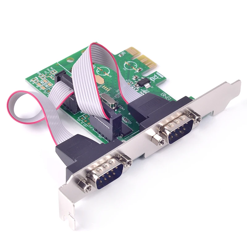 2 Ports RS232 PCIE RS-232 Serial Port COM to PCI-E PCI Express Adapter Card High Quanlity | Компьютеры и офис